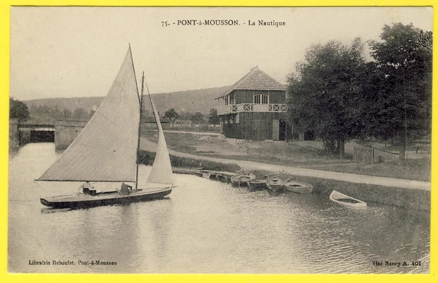 cpa Lorraine 54 - MONSOON BRIDGE (Meurthe and Moselle) La NAUTIQUE sailboat boat