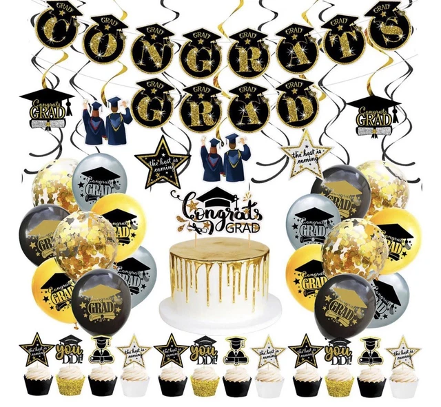 37Pcs Graduation Banner Balloon Decorations Class of 2025, Congrats 37Pcs Graduation Banner Balloon Decorations Class of 2025, Congrats