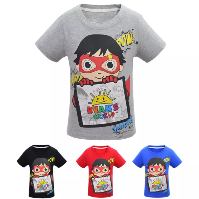 Ryan Cartoons Review Toys Print T-shirt Children Sleeve Fashion Short Tops