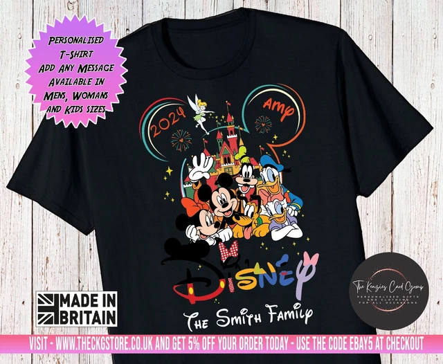 PERSONALISED DISNEYLAND PARIS TShirts Matching Family First Disney
