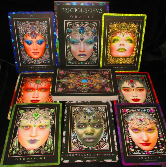 Sealed Brand New! Healing Precious Gems Oracle Cards & Book Exquisite Artwork