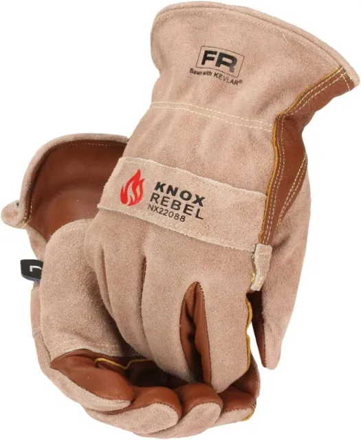 Knox Leather Work Gloves for Men & Women | Rebel FR Cowhide Working Gloves