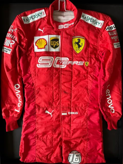 Race used F1 suit 2019 Charles Leclerc Scuderia Ferrari 90 Years