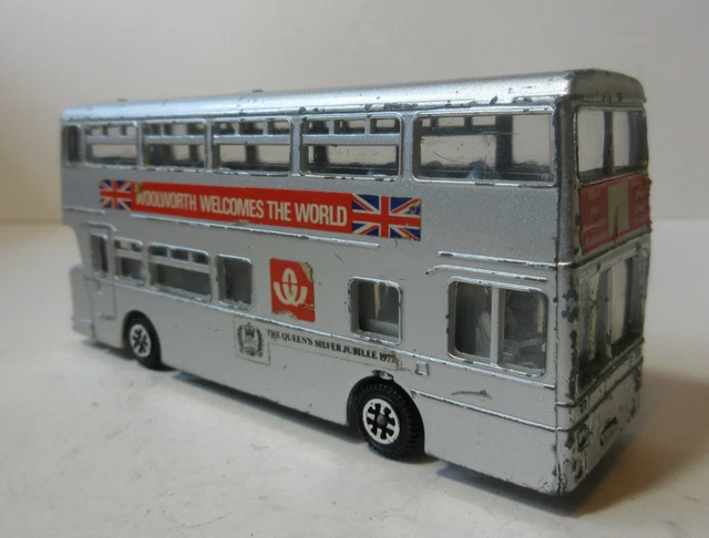 Dinky Toys Atlantean City Double Decker Bus 'Woolworth 1977 Silver Jubilee Bus'
