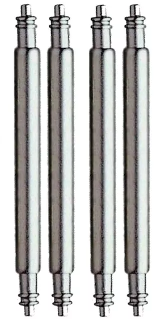 4 Stück Eichmüller Edelstahl Federstege 10 - 28mm Uhrenstifte 1,5mm Durchmesser