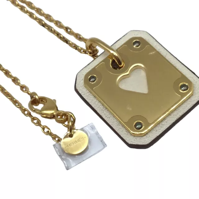 HERMES ASS DE Coeur PM Ace of Heart Necklace Y Engraved [2020] Gold ...