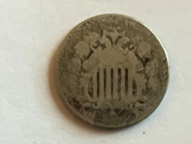 1867 Shield Nickel - No Rays