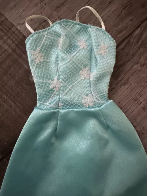 Barbie Doll Fashion Pink B Label PRETTY TEAL W WHITE LACEY