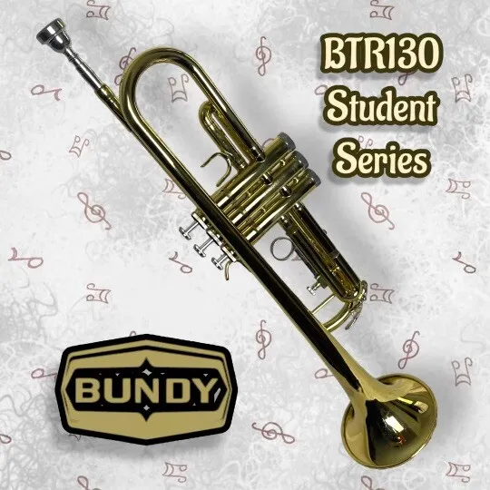Bundy Selma Gold Student Trumpet Model BTR-130 w/ Bundy Case & Mouthpiece EUC!