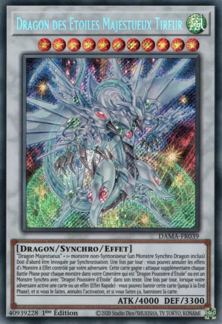 Yu Gi Oh ! Deck Dragon Poussière d'étoile prêt à être jouer neuf en Français