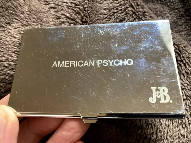 American Psycho GENUINE RARE PROMO / PUBLICITY BUSINESS CARD HOLDER J&B