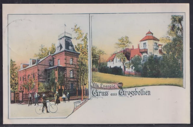 57677) Litho AK Gruß aus Großbothen Villa Energie 1906 Grimma