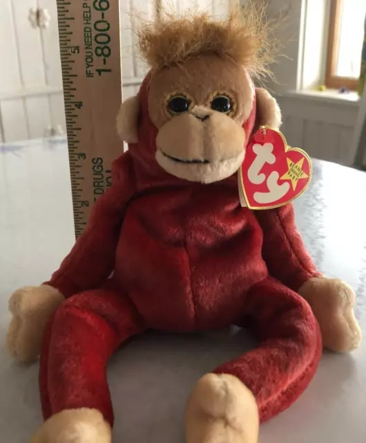 Ty Beanie Babies Schweetheart the Orangutang Monkey 1999 Collectable with errors