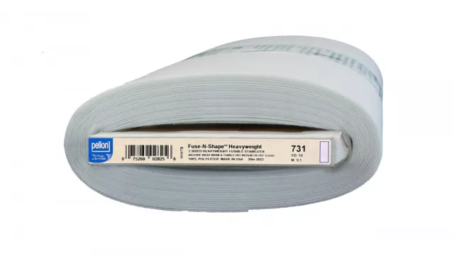 731 Fuse N Shape Double Sided Firm Interfacing Heavy 20in wide - White - Pellon