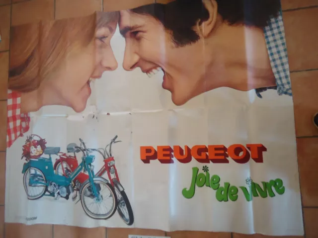 Poster  Affiche Originale Peugeot Cyclo Velomoteur Mobylette Moto 103 102 Pub