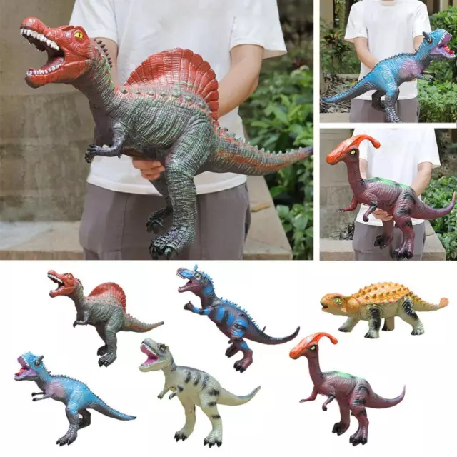 Soft Large Rubber Stuffed Dinosaur Toy Play Toy Animal Figures Decor V6L9