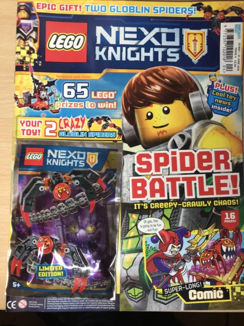 Lego Nexo Knights Magazine - Issue # 4 With 2 Goblin Spiders  - New & Sealed