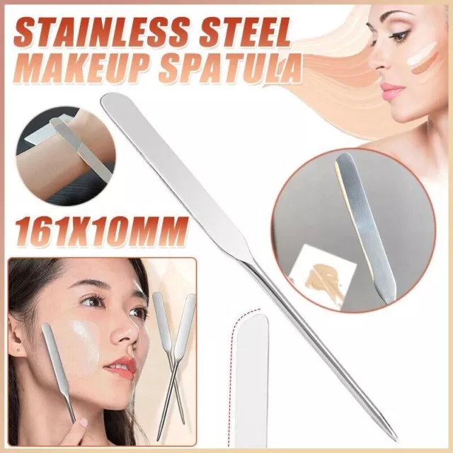 Stainless Steel Makeup Spatula Toner Mixing Stick Foundation Cream Mixing Tool