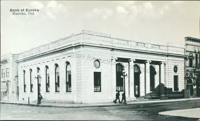 Eureka, CA - Arcata Bay, Bank of Eureka - Humboldt Co, California postcard