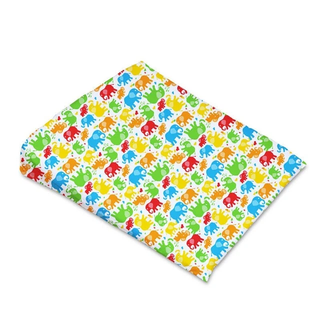 Baby Keilkissen + Kissenbezug Refluxbett/Kleinkindbett 59x37cm Elefanten farbig