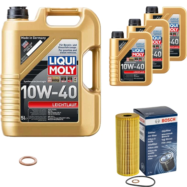 Filtro olio Bosch 8 L Liqui Moly funzionamento leggero 10 W-40 per Ssangyong Daewoo Musso 3.2