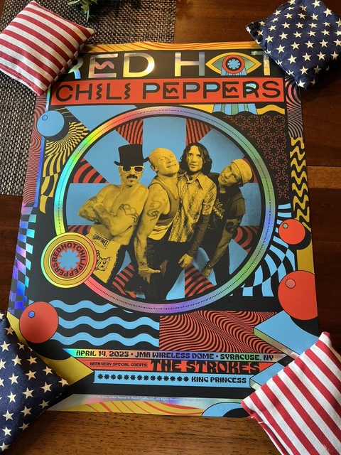 Red Hot Chili Peppers Foil Poster JMA Wireless Dome Syracuse, NY 4-14-2023 Red Hot Chili Peppers Foil Poster JMA Wireless Dome Syracuse, NY 4-14-2023