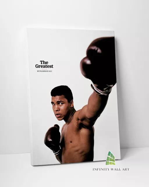 Muhammad Ali The Greatest Canvas Art Quote Wall Print Boxing Sport Picture -E290