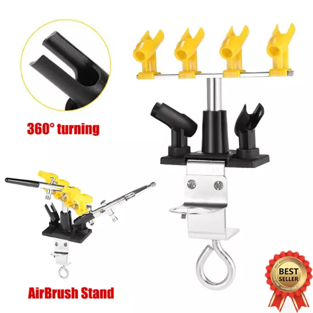 Professional Clamp-On Airbrush Holder Mount Spray Gun Hold Stand Station Durable