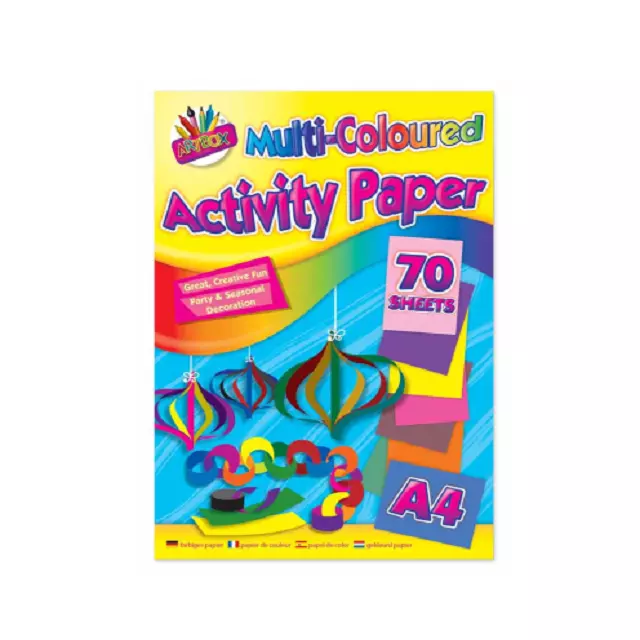 A4 Multi Colores Actividad Papel Arte Manualidades 70 Hojas