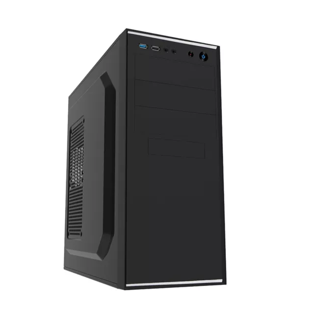 CiT Jet Stream Midi Tower Computer ATX PC Case USB 3.0 With 500W PSU SATA Black