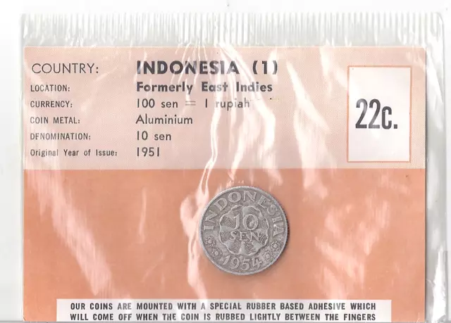 INDONESIA 1954 10 sen (Aluminium) In Original Packaging