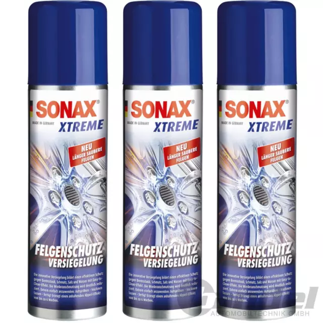 3x SONAX XTREME FELGENSCHUTZVERSIEGELUNG 250ML SCHUTZ ABPERLEFFEKT FELGENSCHUTZ