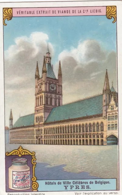 Liebig 6 cards V/G:  S1170 Well Known Belgian Town Halls (French)