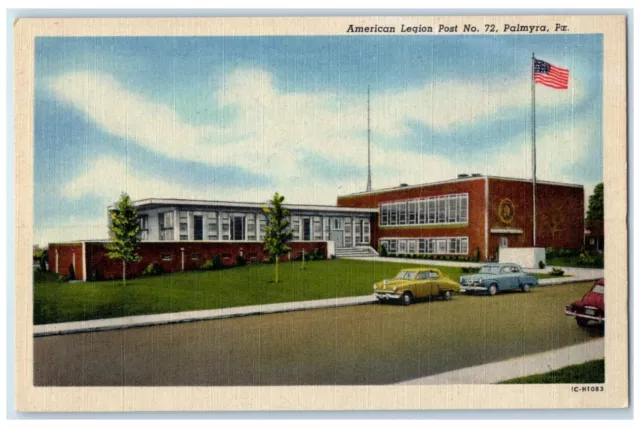 c1940 American Legion Post No 72 Classic Cars Palmyra Pennsylvania PA Postcard