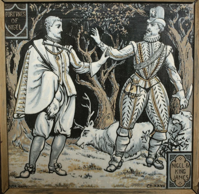 Mintons China Works Tile Stoke on Trent, Fortunes of Nigel, c1877