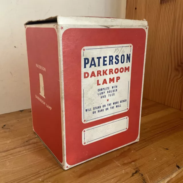 Lampada vintage Paterson camera oscura in scatola + manuale