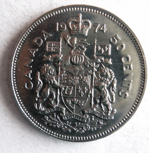 1974 CANADA 50 CENTS - PROOF LIKE- Excellent Coin - FREE SHIP - Bin #703