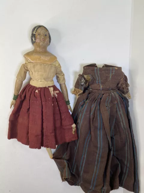 Antique Doll Early Antique German Papier Mache Milliners Model Type Doll