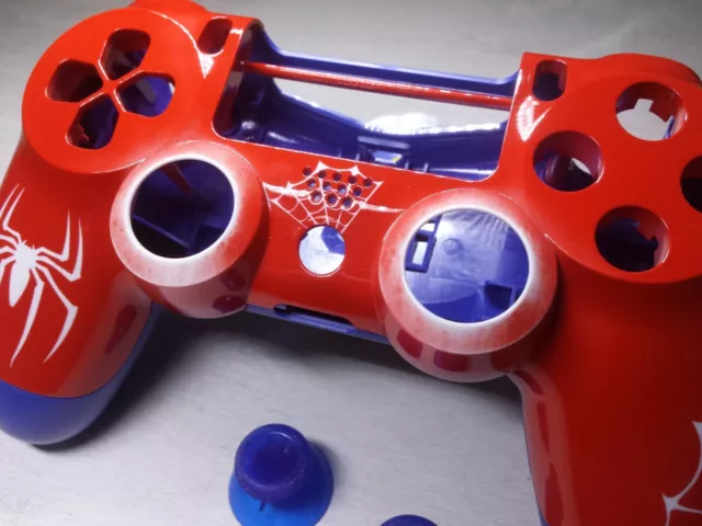 Coque Manette PS4 spider-man + joysticks 2