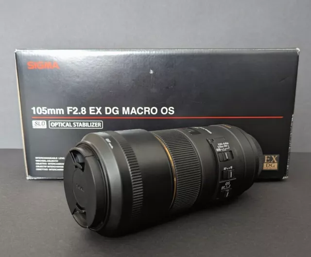 Sigma 105 mm f2.8 EX DG Macro OS HSM hochwertige Makro-Festbrennweite für Nikon