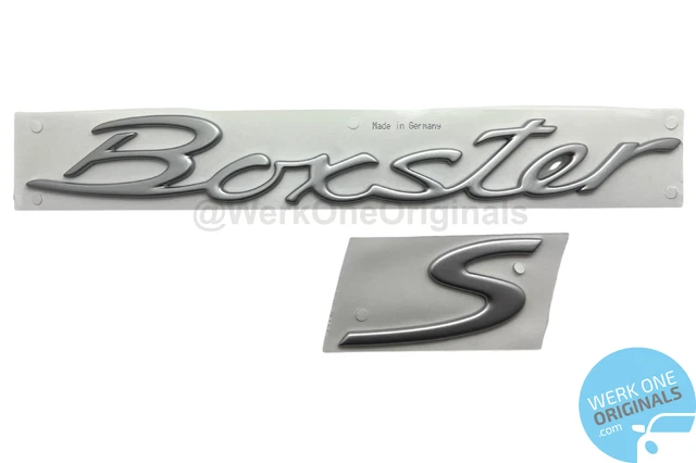 PORSCHE GENUINE 'BOXSTER S' Rear Badge Decal in Silver for 986 / 987 ...