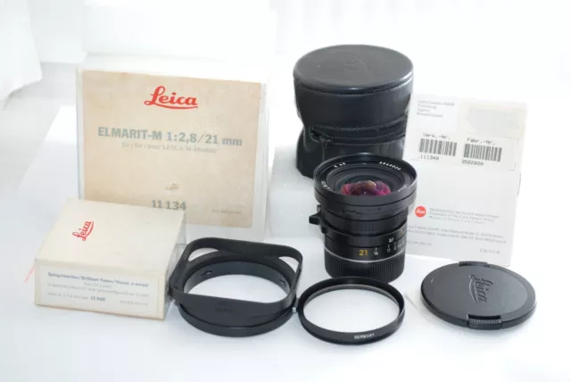 PRICE DOWN~NEAR MINT ,FULL BOX"Leica ELMARIT-M 21mm F/2.8 E60 for Leica M #5134