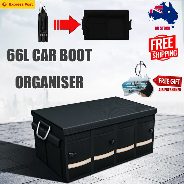 66L CAR BOOT Organiser Partition Collapsible Trunk Foldable Storage Box ...