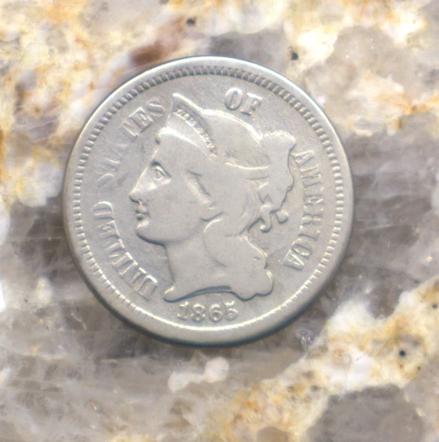 1865 Three cent piece