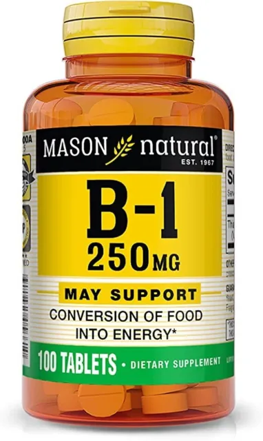 Mason Natural Vitamin B1 Thiamine Tablets 250 Mg 100Count Bottle-Au