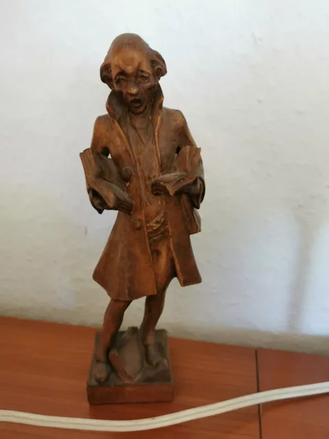 Der Gelehrte aufwendig geschnitzte Holzfigur