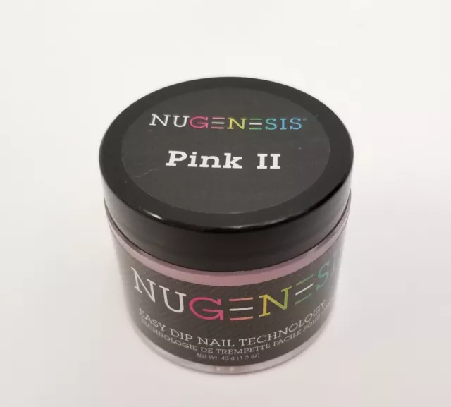 Nugenesis Easy Dipping system color powder 2oz - PINK II (Medium Pink)