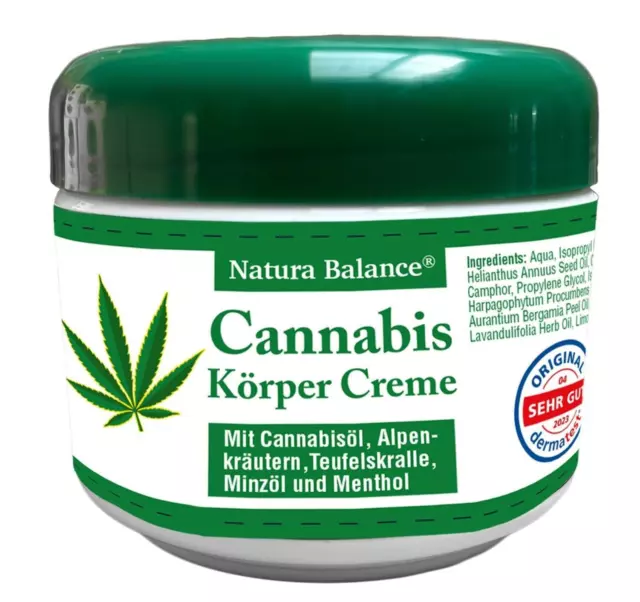 3 Dosen a 125ml Cannabis Creme Teufelskralle Alpenkräuter Balsam Minzöl Menthol