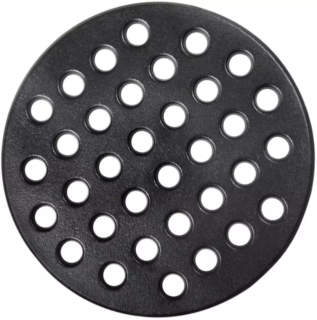 Round Cast Iron Bottom Fire Grate for Big Green Egg, BBQ High Heat Charcoal Plat