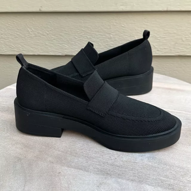 Steven by Steve Madden Womens Size 8.5 Loafers Brynn Black Fabric Slip On Shoes